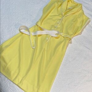Vintage retro yellow Dress with Belt
